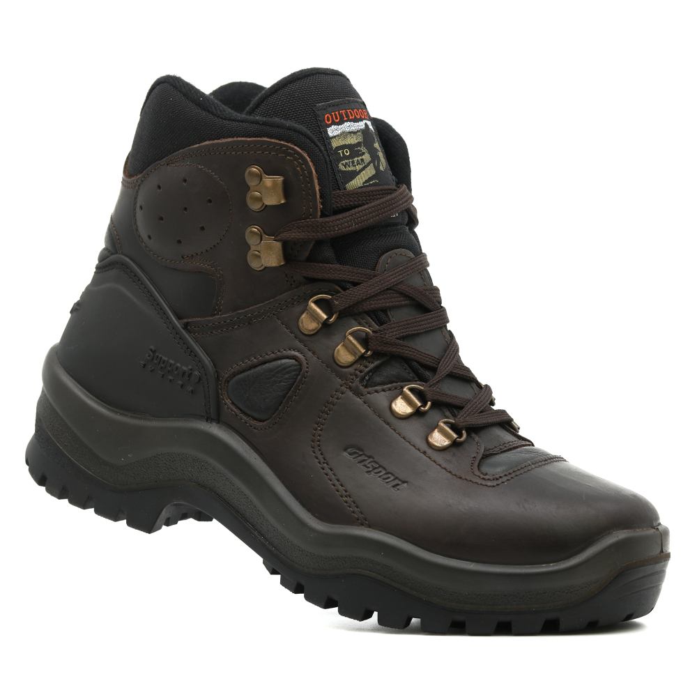 detail GRISPORT Sherpa braune Herren-Leder-Outdoorschuhe mit Gritex® Membran