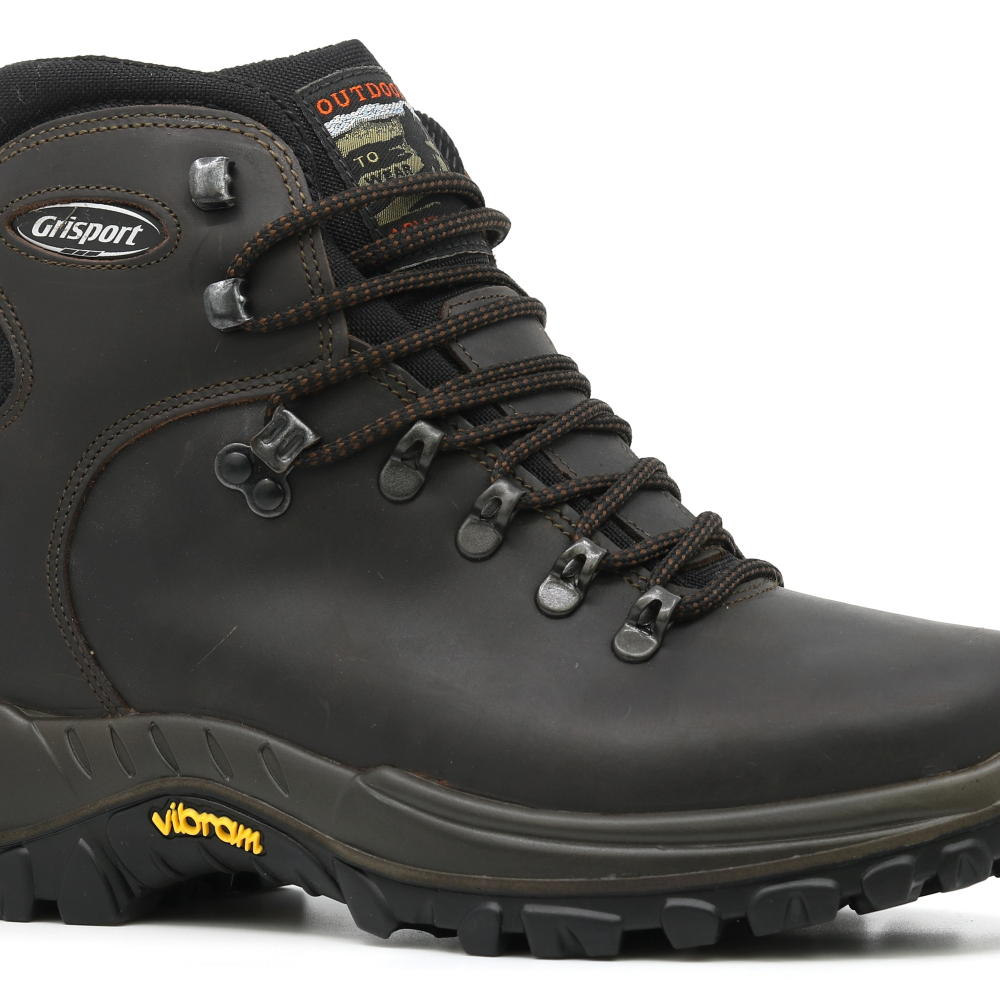 detail GRISPORT Classic braune Herren-Outdoor-Lederschuhe mit Vibram-Sohle und Spo-Tex®