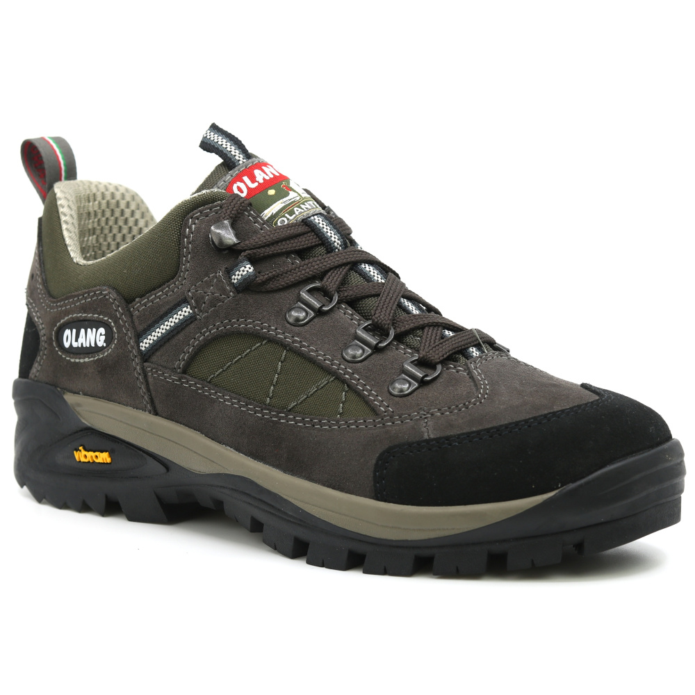 detail OLANG Pieve 810 braune bequeme Herren-Leder-Outdoorschuhe mit Membran