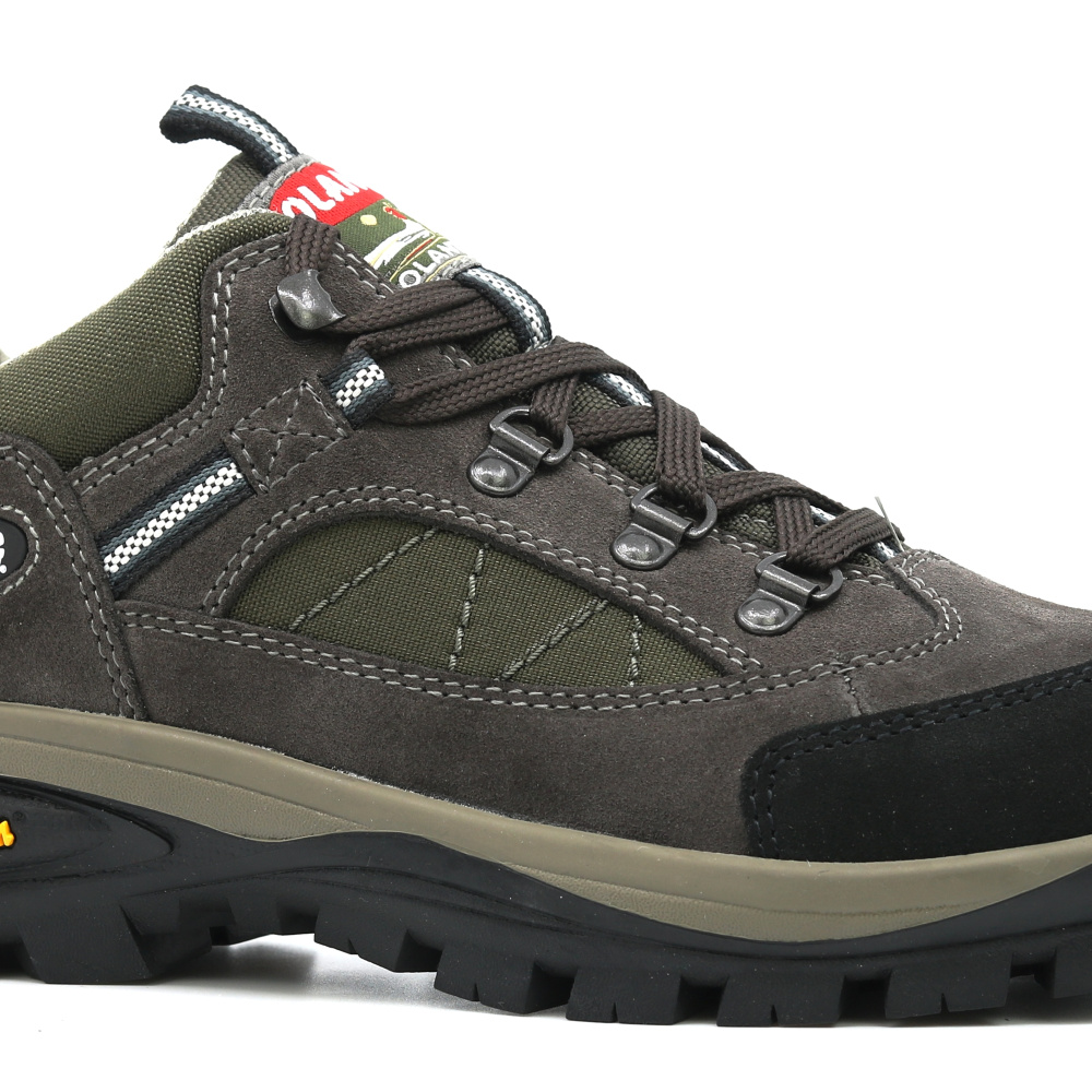 detail OLANG Pieve 810 braune bequeme Herren-Leder-Outdoorschuhe mit Membran