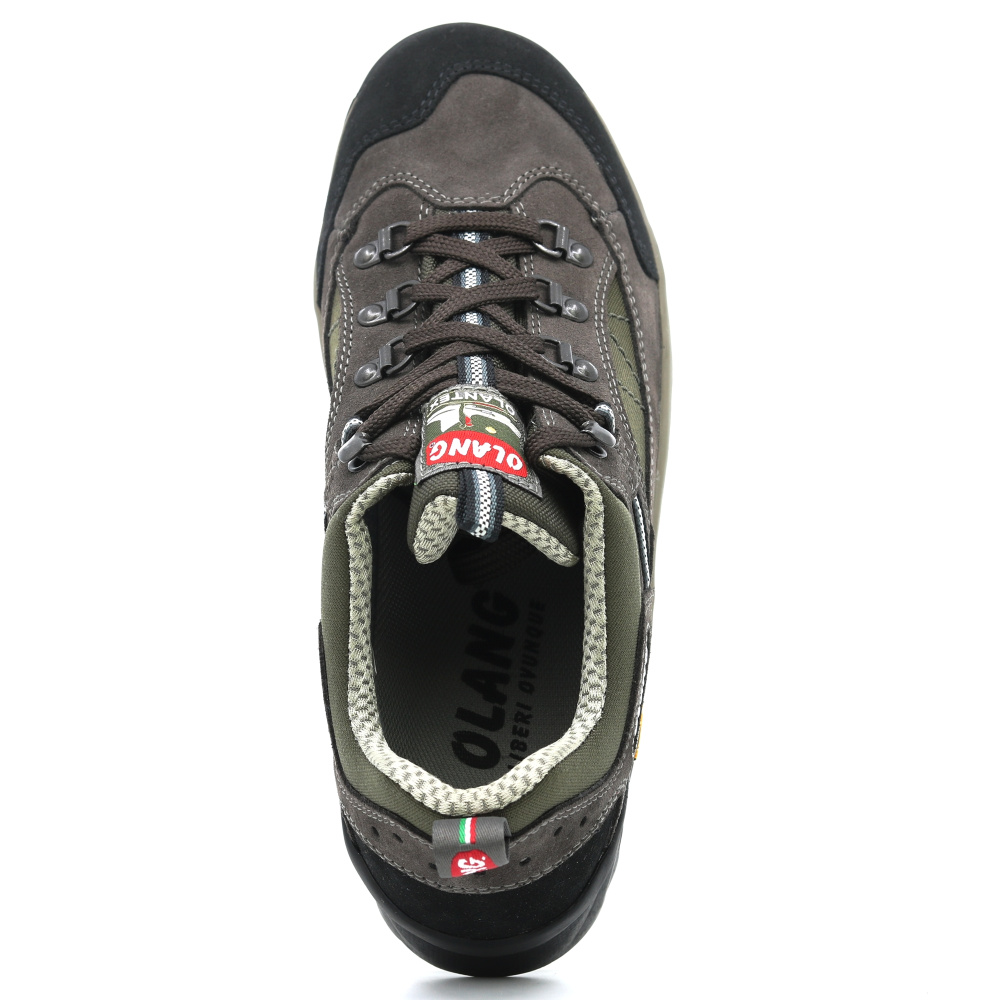 detail OLANG Pieve 810 braune bequeme Herren-Leder-Outdoorschuhe mit Membran