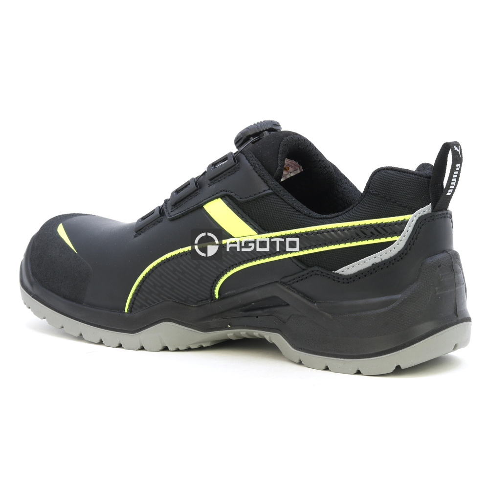 detail PUMA Krypton Disc S3 ESD Herren Arbeitsschuh Halbschuh schwarz mit Schnellversch