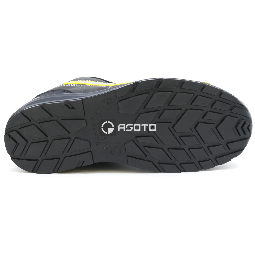 detail DIADORA Run Low S3S schwarze Herren Leder Arbeitsschuhe mit BOA Schnellverschlus