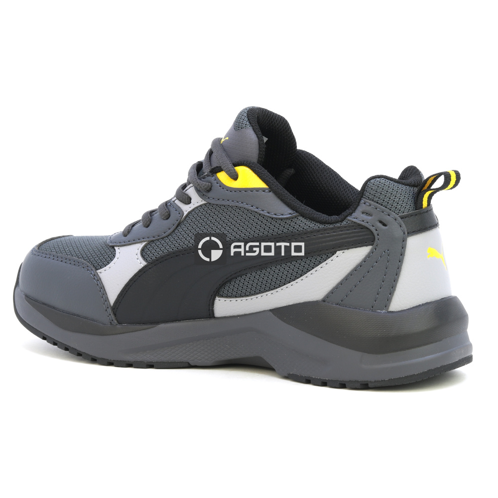 detail PUMA Shift S1P Low graue Herren-Arbeitsschuhe, leicht mit weichem Auftritt