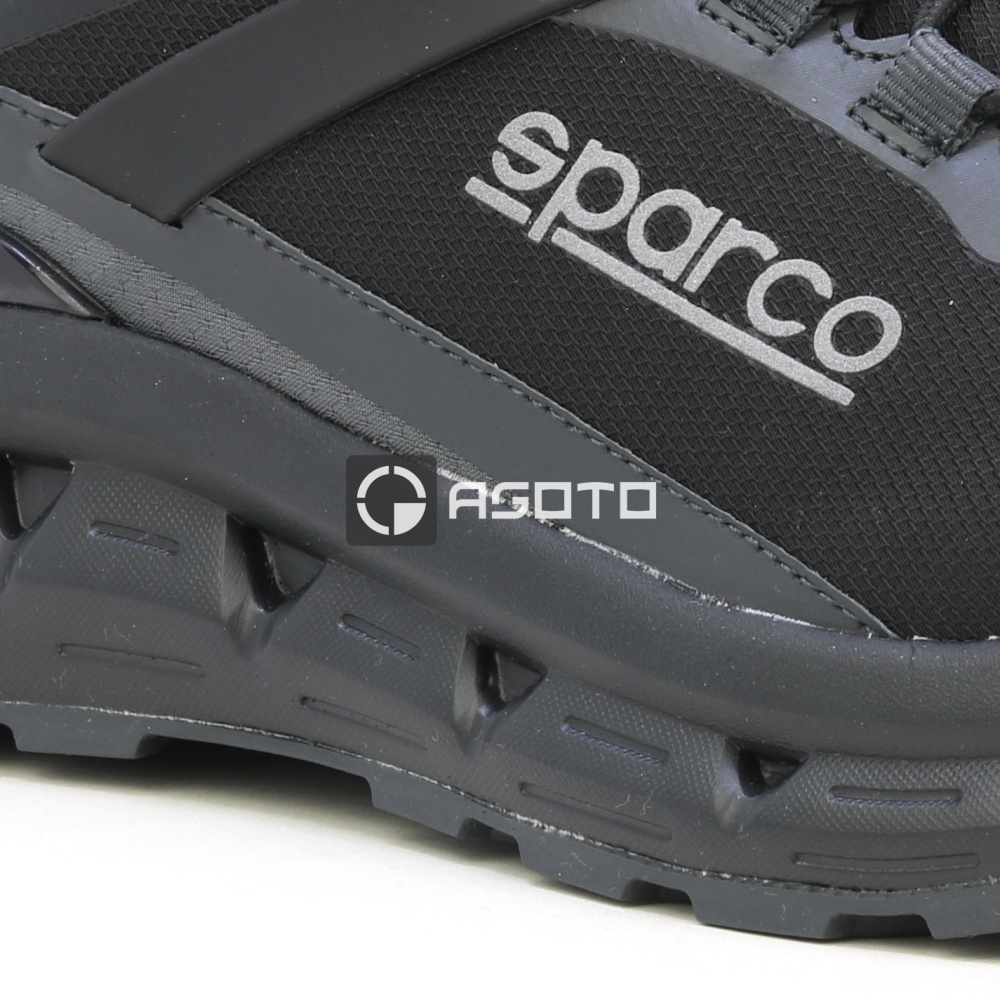 detail SPARCO Sisteron O2 schwarze Herren Arbeitsschuhe, leicht und weich beim Gehen