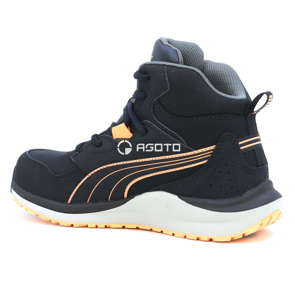 detail Puma Safety Stepper Mid S3 ESD Damen Arbeitsschuh schwarz leicht bequem