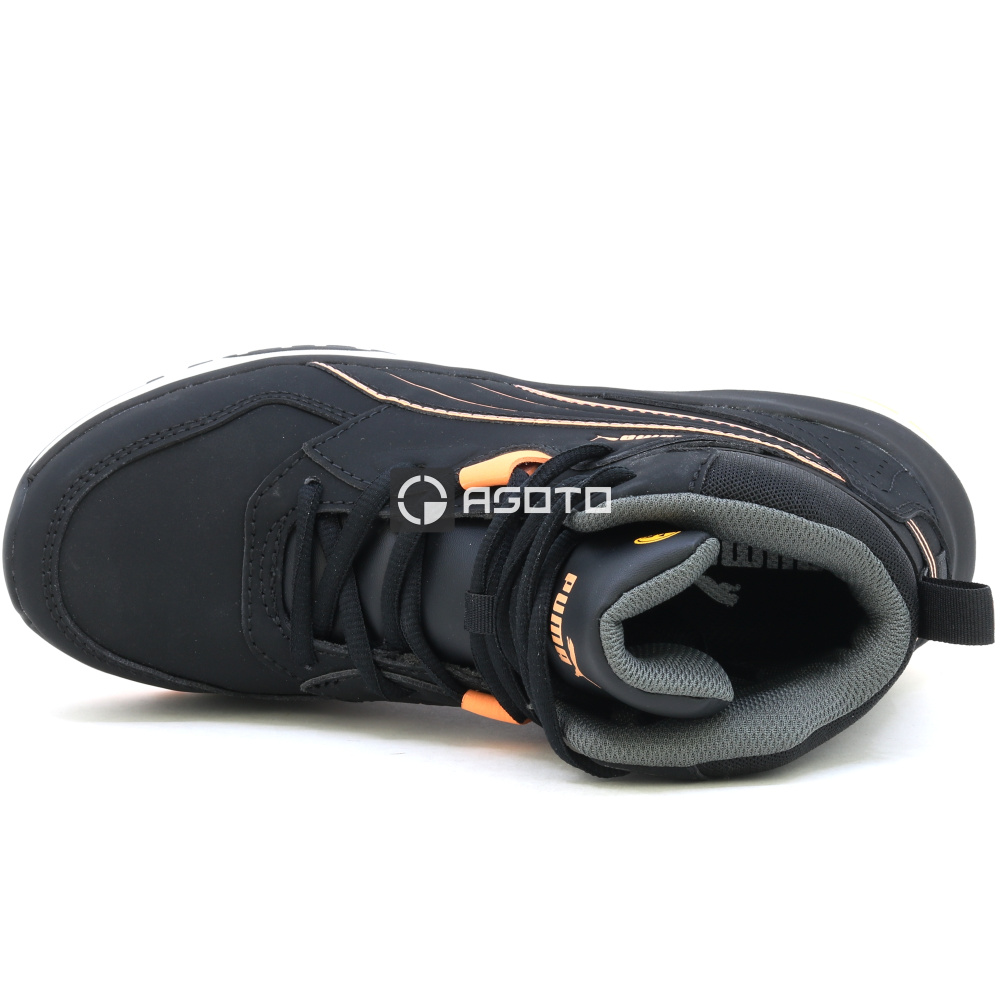 detail Puma Safety Stepper Mid S3 ESD Damen Arbeitsschuh schwarz leicht bequem