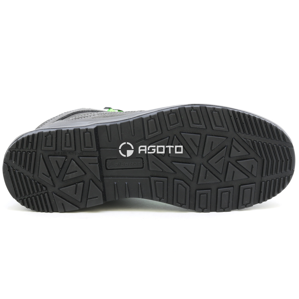 detail ALBATROS Vector MID S3 graue Herren-Arbeitsschuhe aus Leder, komfortabel und mod