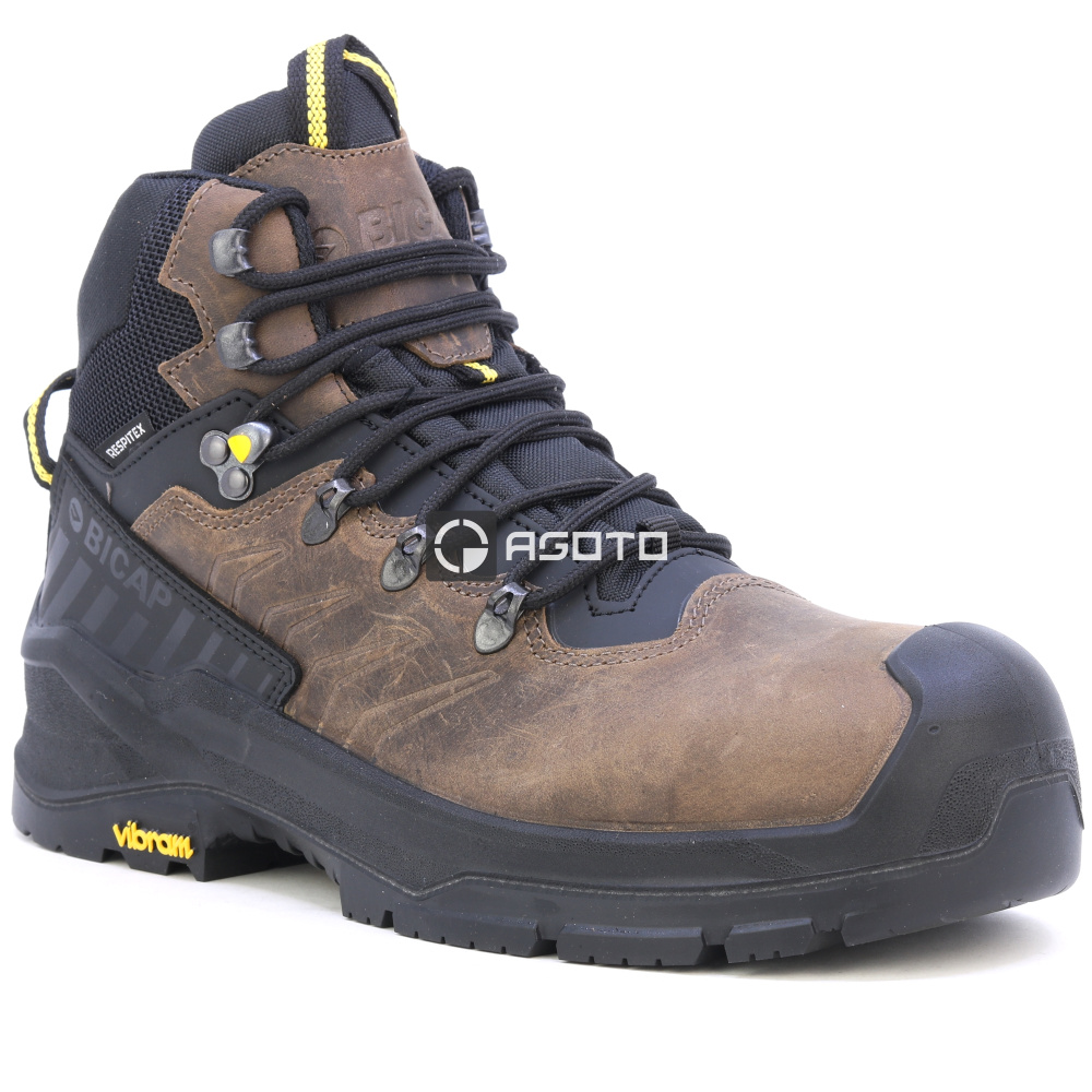 detail BICAP Terrax S7S braune Herren Leder robuste Arbeitsschuhe mit Respitex®-Membran