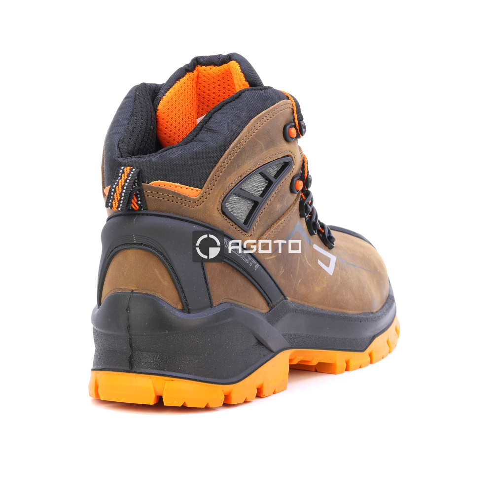 detail BICAP Seal Mid S3 braune Herren Arbeitsschuhe + Belüftungssystem und Stabilisier