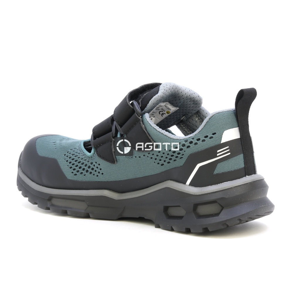 detail ALBATROS Eclipse Air Low S1 graue Herren leichte Arbeitssandalen, weicher Auftri