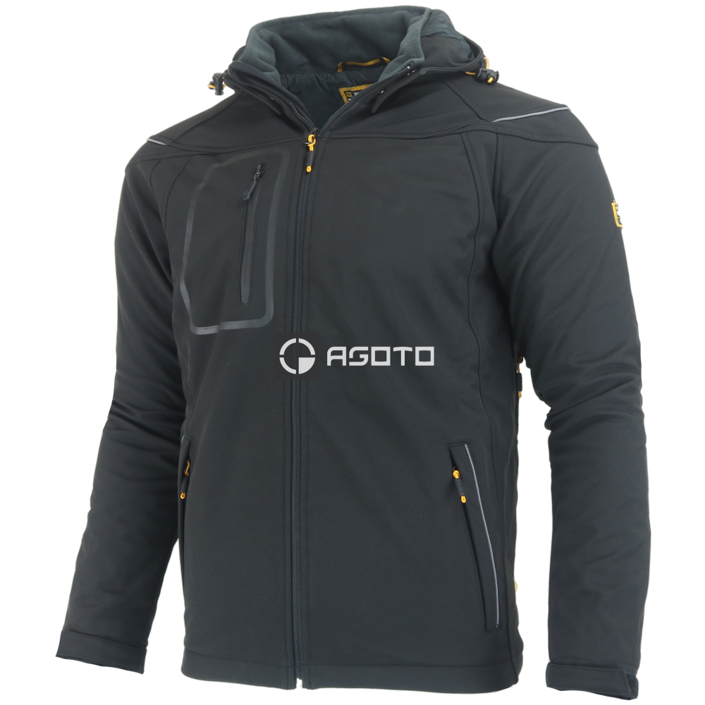 detail Jacke Softshell JCB Trade Hooded