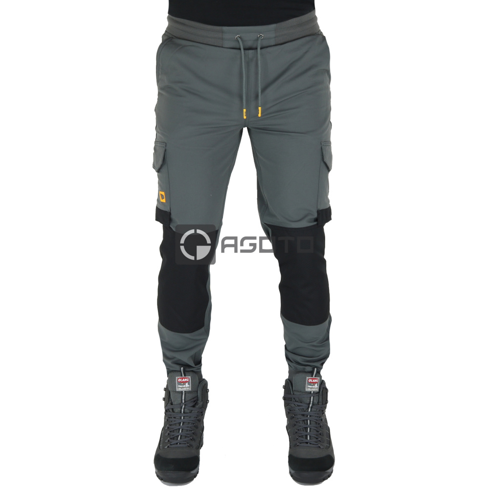detail JCB Jogger 4 Way Stretch graue Herren Arbeitshose mit 4 Wege Stretch