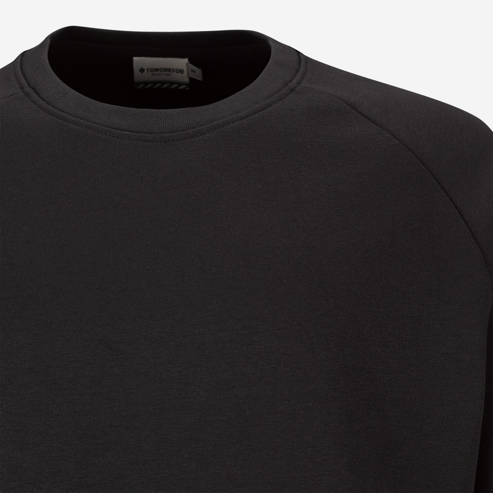 detail TOWORKFOR Sweatshirt schwarze schnell trocknende Herren-Sweatshirt für hervorrag