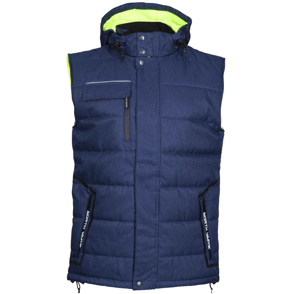 detail Nine Worths Maximy blaue Herren Arbeitsweste WP 5000 mm