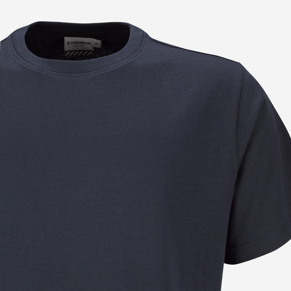 detail TOWORKFOR Fast-Dry blaues Herren T-Shirt, schnelltrocknend für hohen Komfort