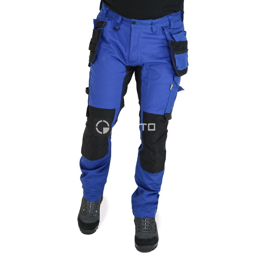 detail BLAKLADER Sweden Craftsman Stretch blaue Herren-Arbeitshose + Taschen