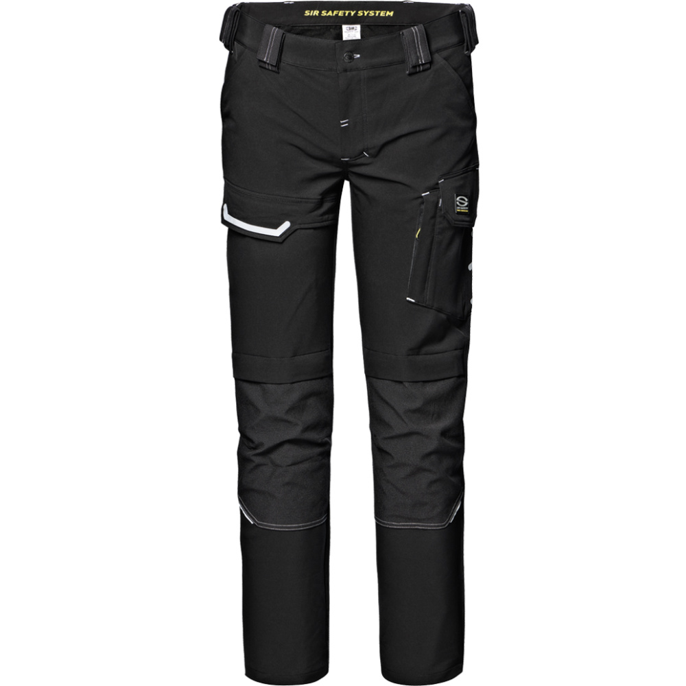 detail SIR Palladium Cargo schwarze professionelle elastische Herren-Arbeitshose, beson