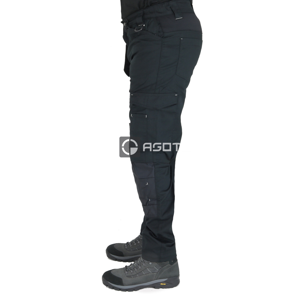 detail TOWORKFOR Holster schwarze leichte Herren-Arbeitshosen mit Cordura® Verstärkung