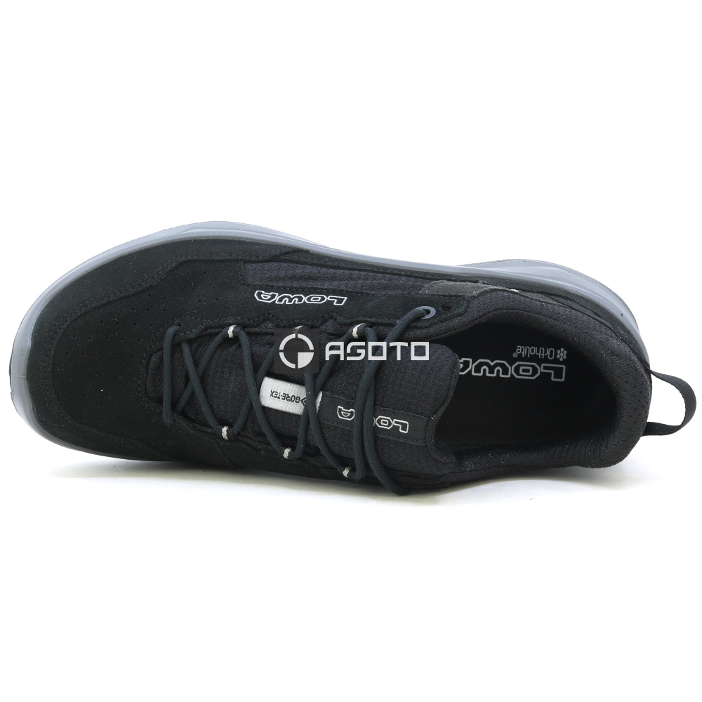 detail LOWA Ventierra GTX schwarze Herren-Leder-Outdoorschuhe, Gore-Tex® Membran