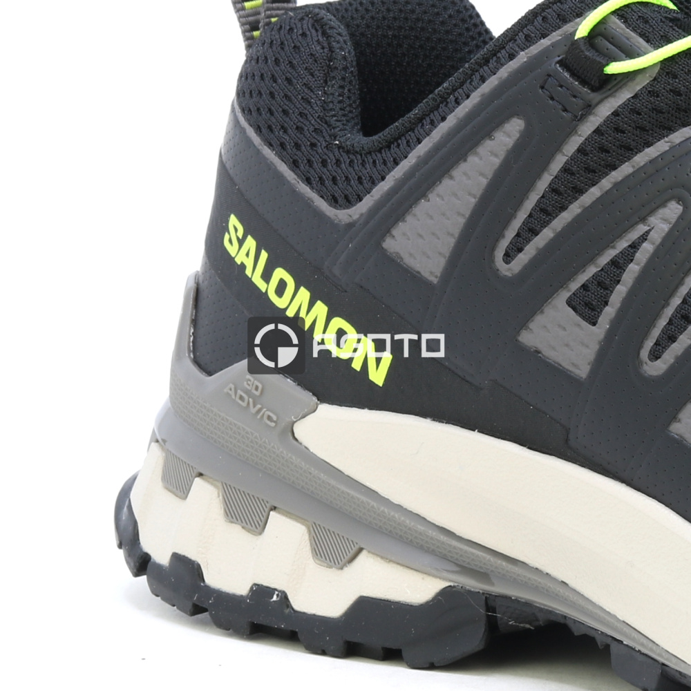detail SALOMON XA PRO 3D V9 schwarze leichte Herren-Outdoor-Schuhe mit hoher Atmungsakt