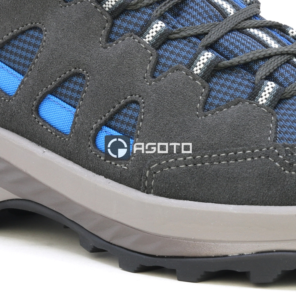 detail OLANG Moena 816 graue Herren Leder Outdoor-Schuhe, bequem und leicht ganzjährig