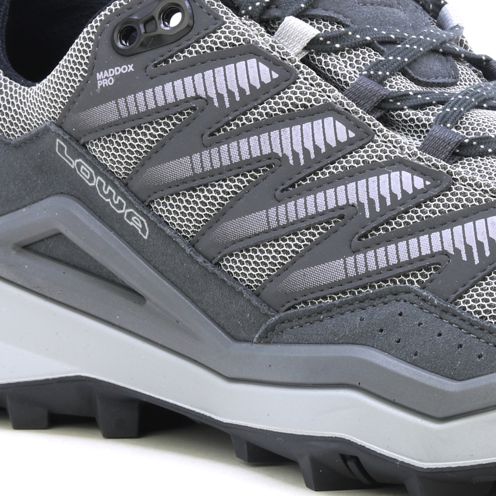 detail LOWA Maddox Pro LO graue Herren Outdoor-Schuhe, leicht und atmungsaktiv, Sommera