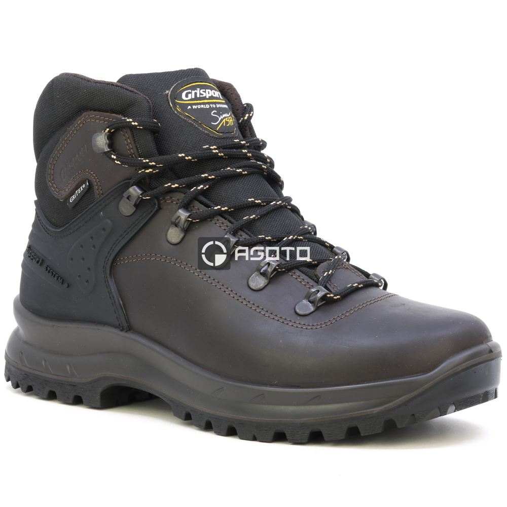 detail GRISPORT Castore braune volllederne Herren-Outdoor-Schuhe mit Gritex®-Membran