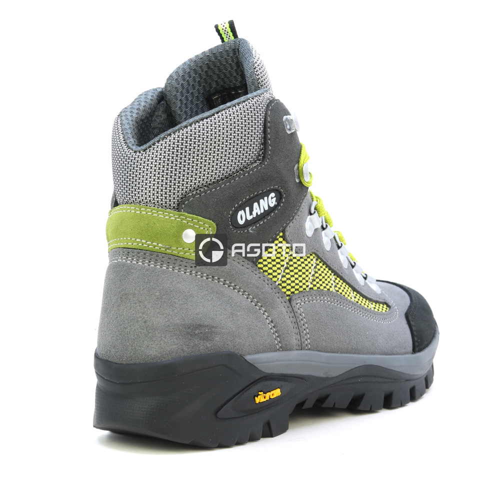 detail OLANG Tarvisio 822 graue Damen-Leder-Outdoorschuhe, bequem, mit Membran