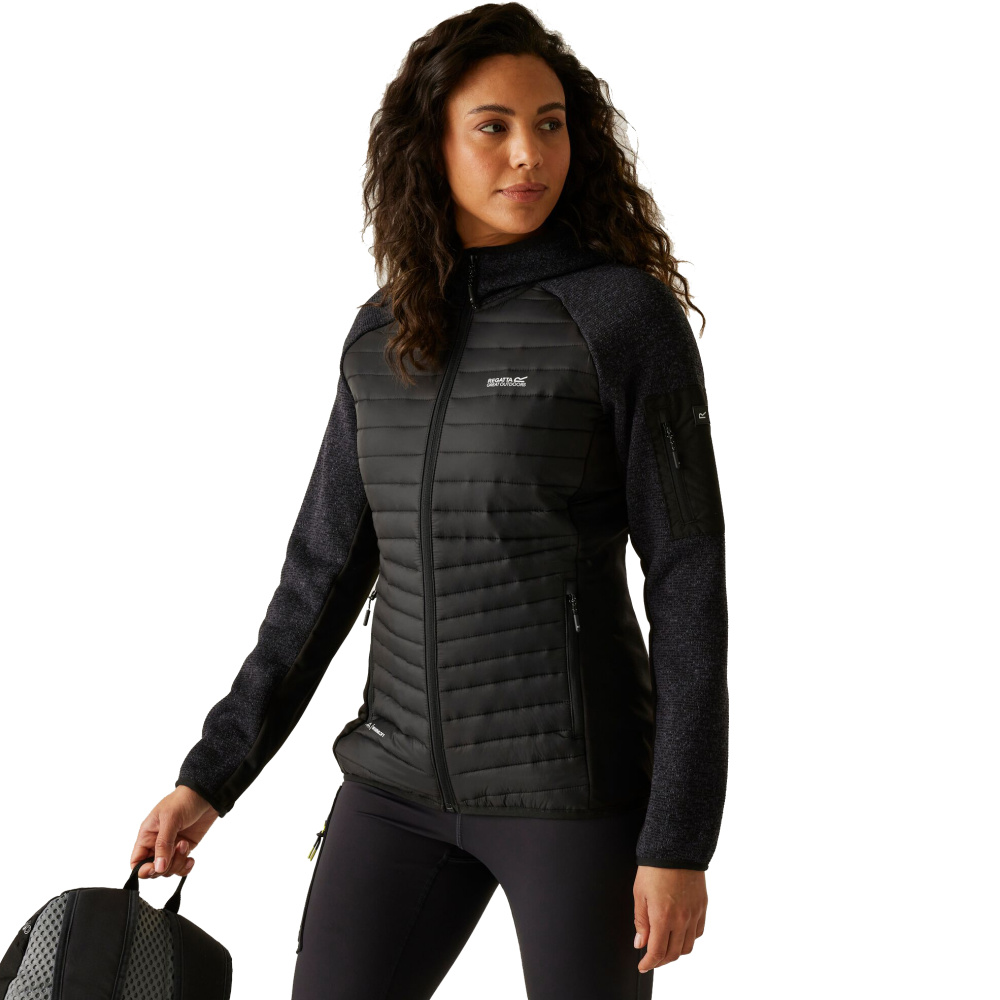 detail REGATTA Andreson Hybrid schwarze Damen-Outdoorjacke für den ganzjährigen Einsatz