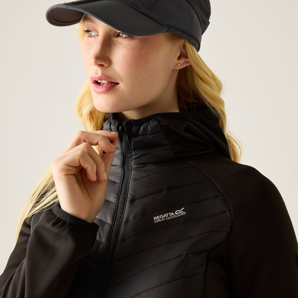 detail REGATTA Andreson Hybrid schwarze Damen-Outdoorjacke für den ganzjährigen Einsatz