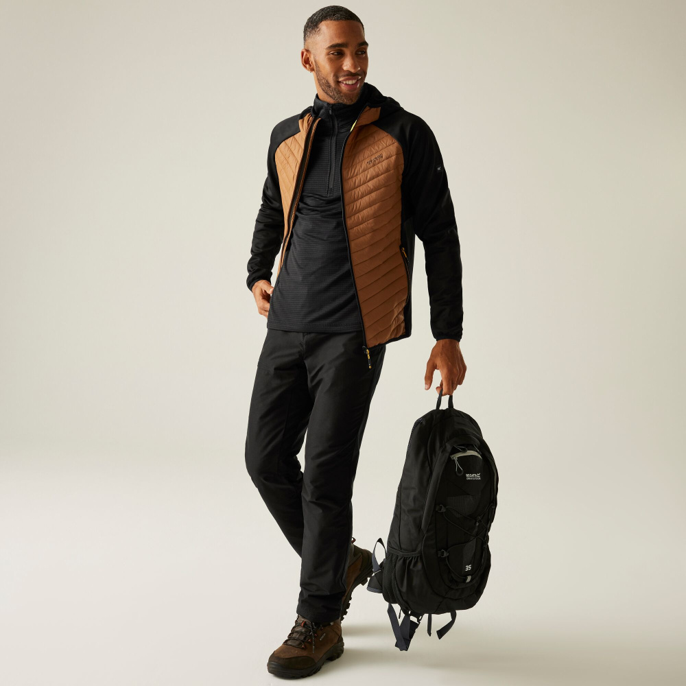detail REGATTA Andreson Hybrid braune Herren Outdoorjacke, praktisch, ganzjähriger Eins