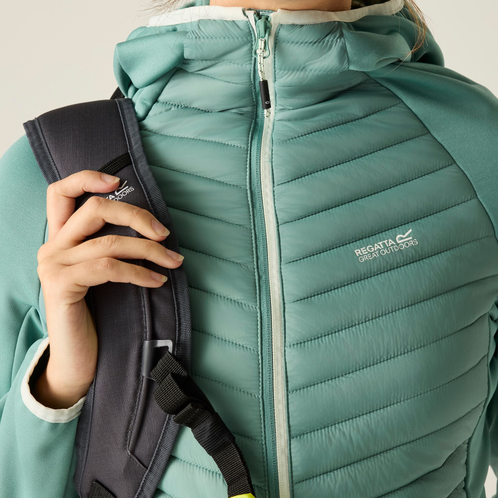 detail REGATTA Andreson Hybrid grüne Damen Outdoorjacke, bequem für den ganzjährigen Ei