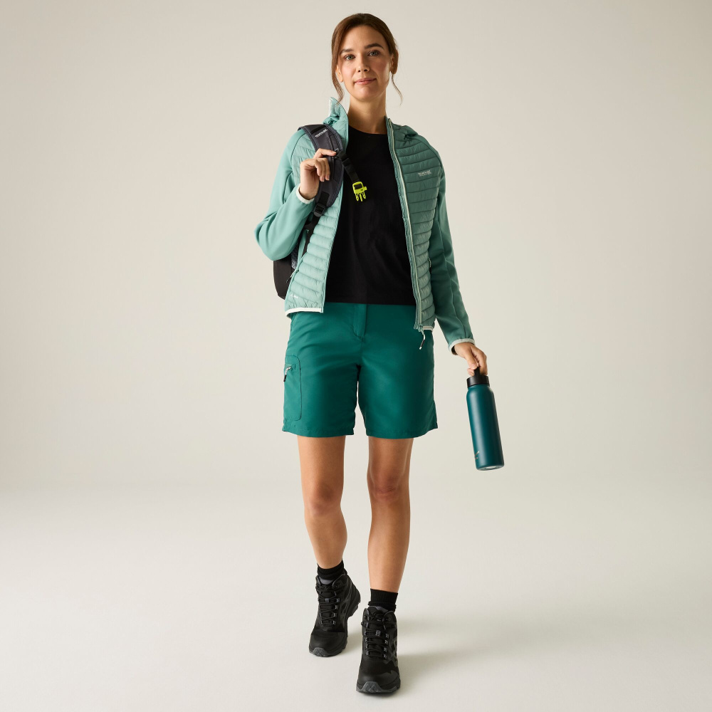 detail REGATTA Andreson Hybrid grüne Damen Outdoorjacke, bequem für den ganzjährigen Ei