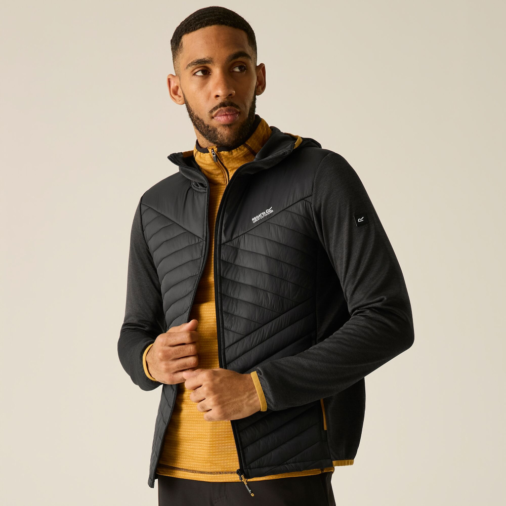 detail REGATTA Andreson Hybrid schwarze Herren-Outdoorjacke für das ganze Jahr