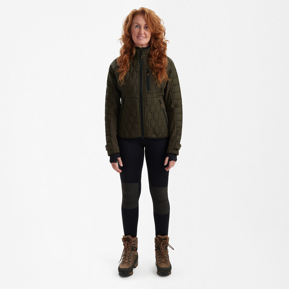 detail Deerhunter Lady Mossdale olivfarbene bequeme Damen-Outdoorjacke