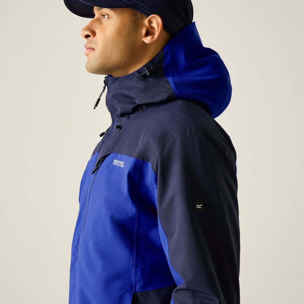 detail REGATTA Highton StrJkt blaue Herren-Outdoorjacke, Wassersäule 10.000 mm
