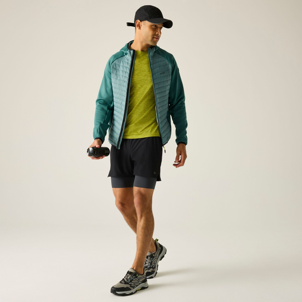 detail REGATTA Andreson Hybrid grüne Herren-Outdoorjacke für das ganze Jahr