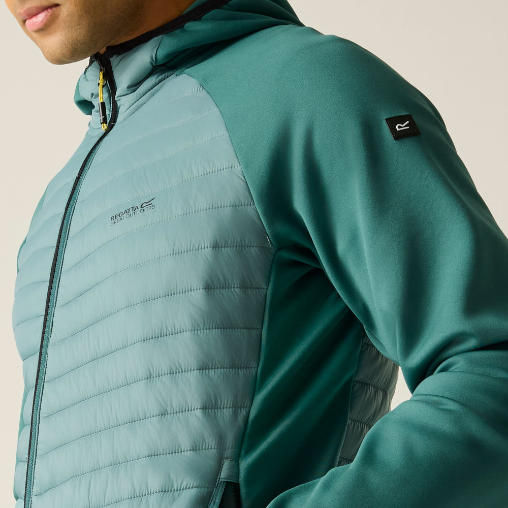 detail REGATTA Andreson Hybrid grüne Herren-Outdoorjacke für das ganze Jahr