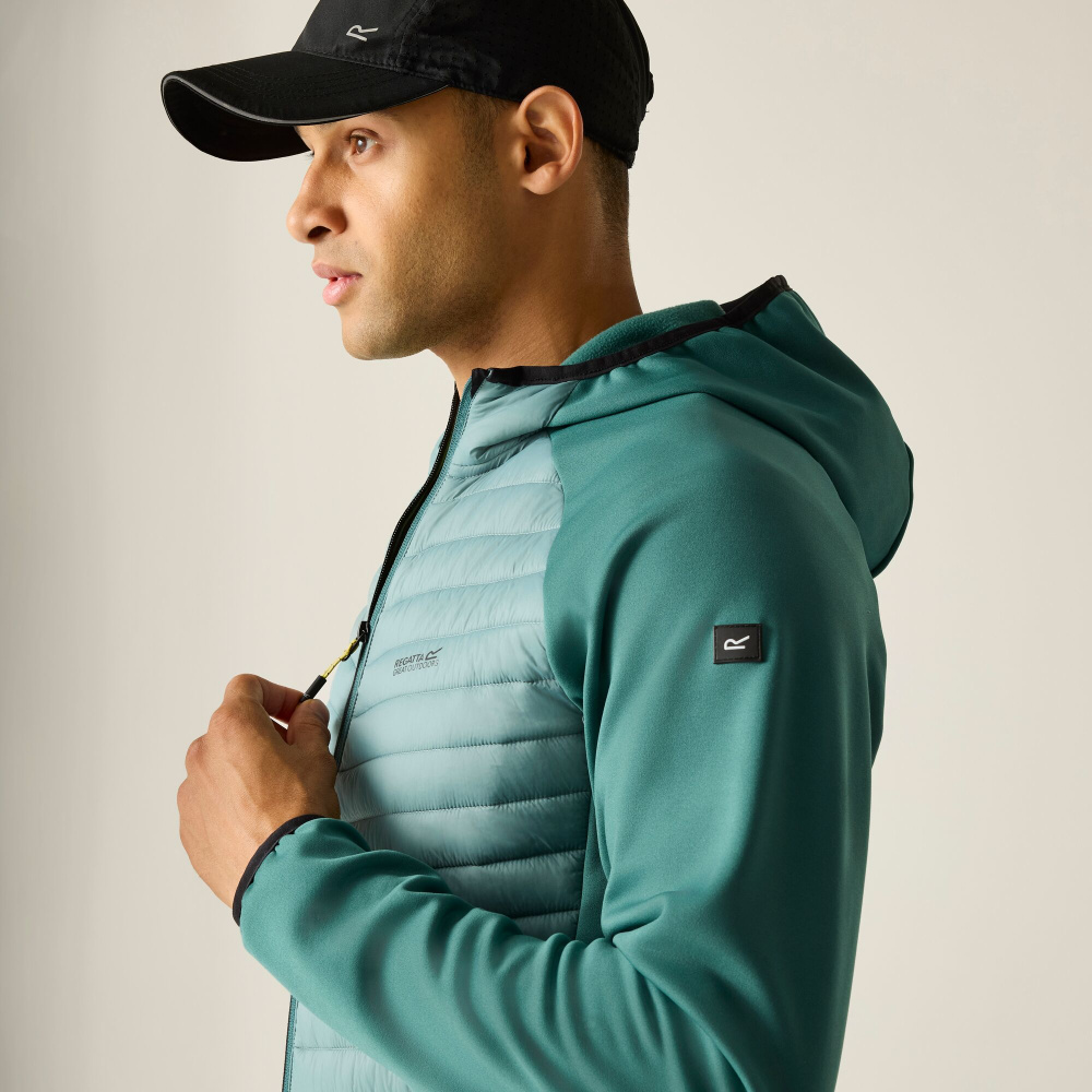 detail REGATTA Andreson Hybrid grüne Herren-Outdoorjacke für das ganze Jahr