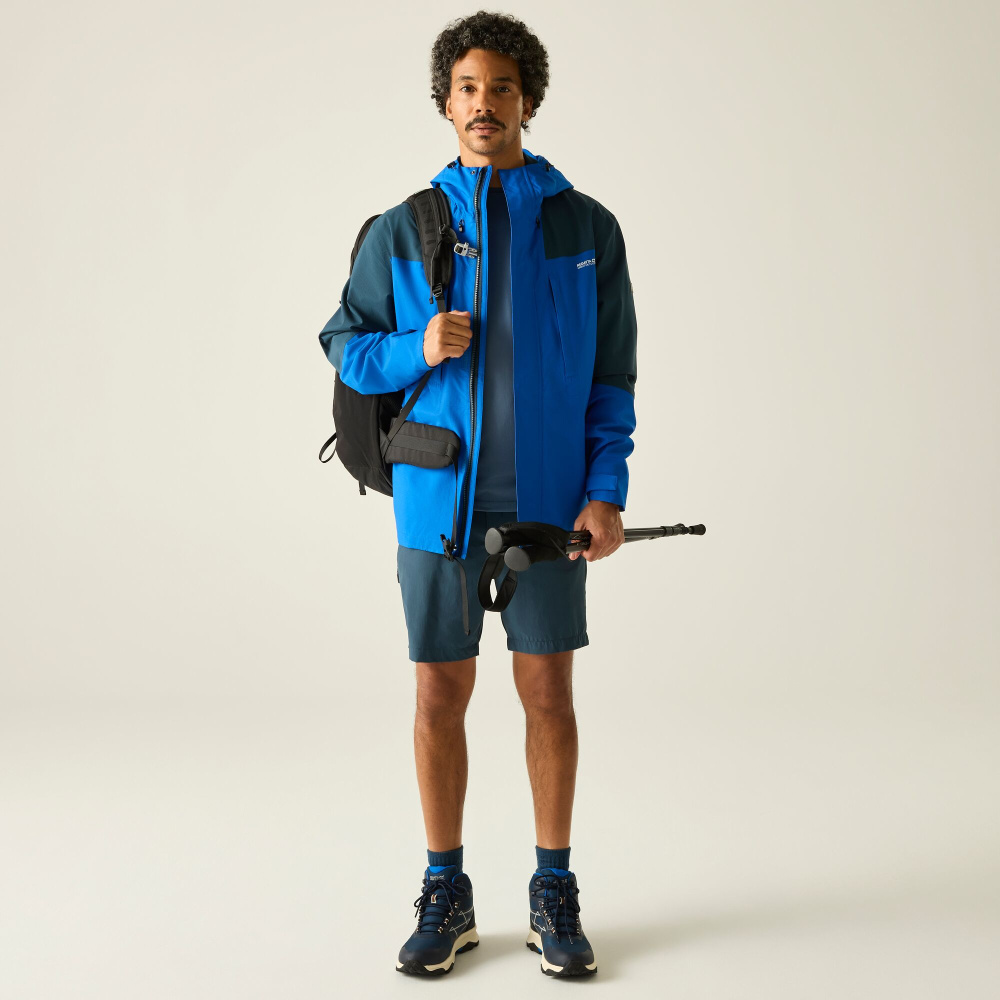 detail REGATTA Freesdale blaue Herren-Outdoorjacke, Wassersäule 30.000 mm