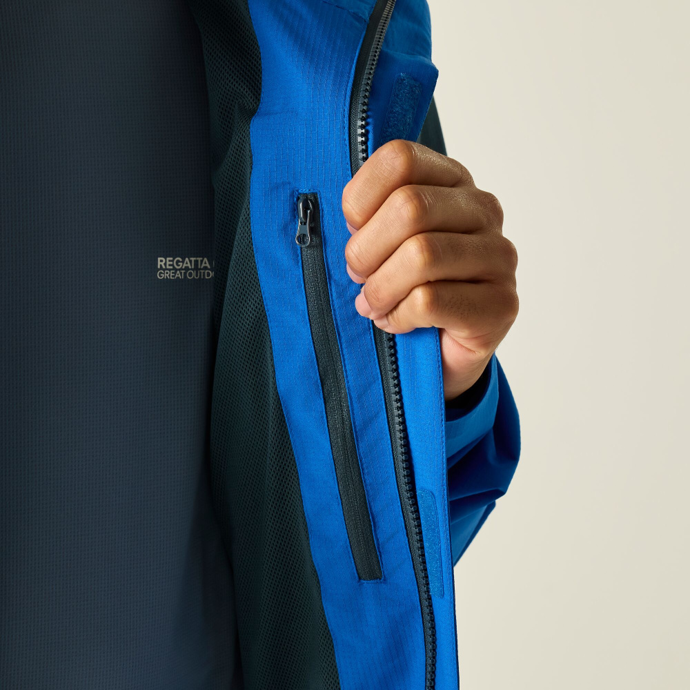 detail REGATTA Freesdale blaue Herren-Outdoorjacke, Wassersäule 30.000 mm