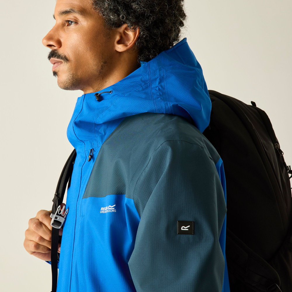 detail REGATTA Freesdale blaue Herren-Outdoorjacke, Wassersäule 30.000 mm