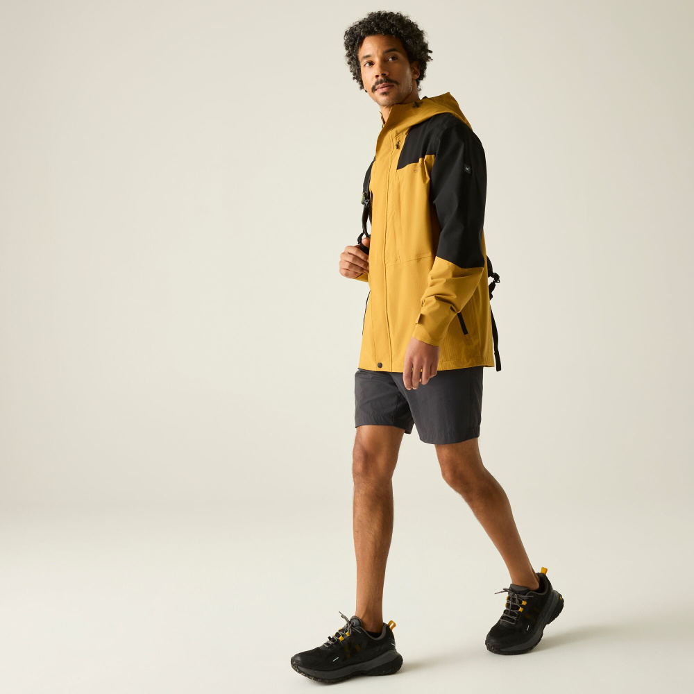 detail REGATTA Freesdale gelbe Herren-Outdoorjacke, Wassersäule 30.000 mm