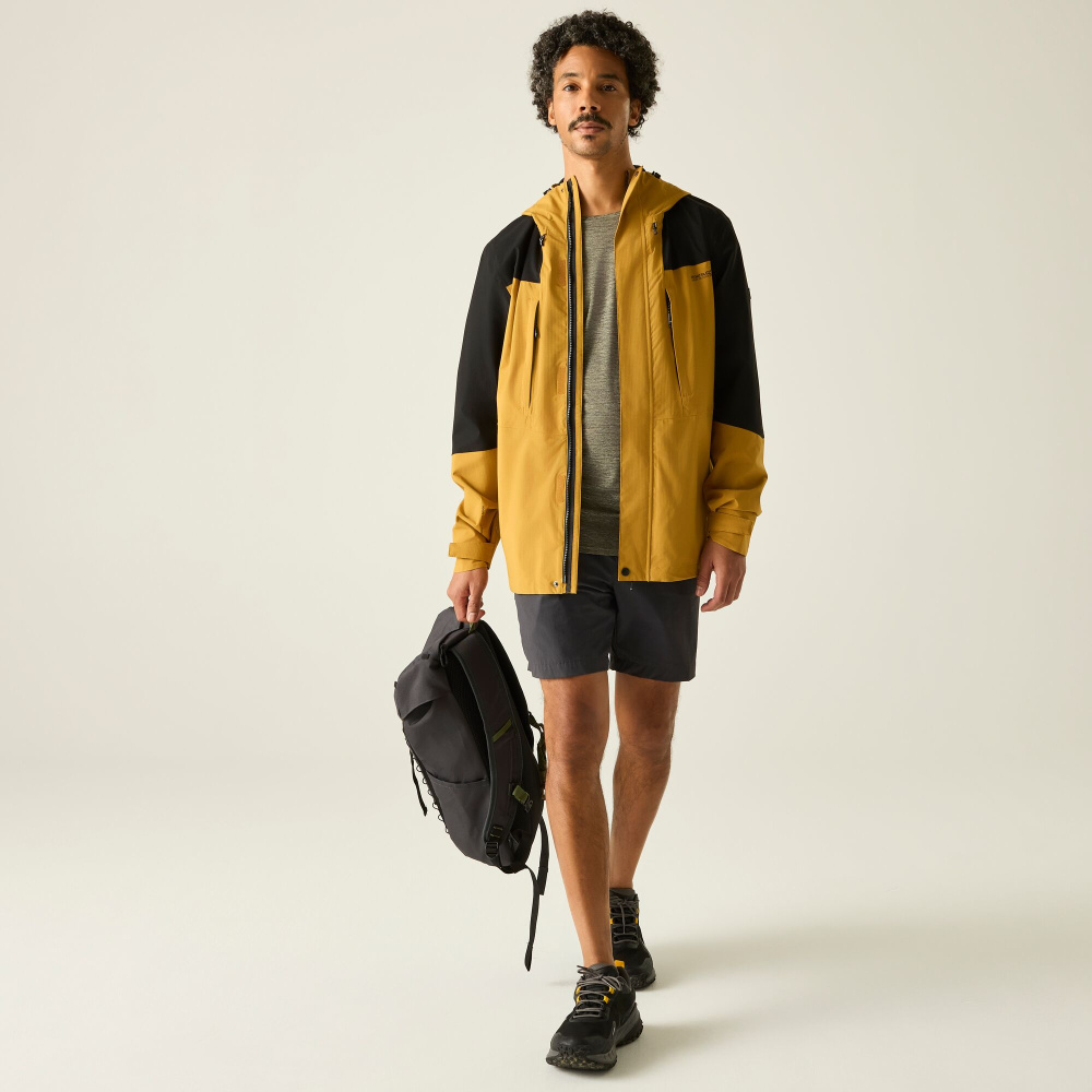 detail REGATTA Freesdale gelbe Herren-Outdoorjacke, Wassersäule 30.000 mm