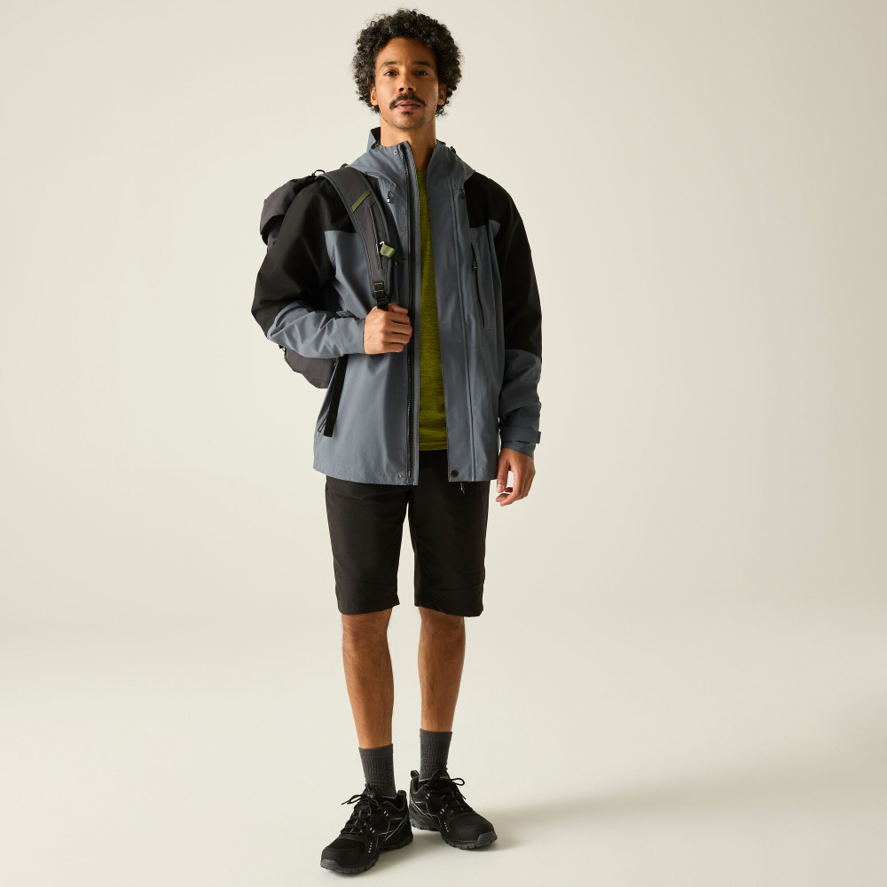 detail REGATTA Freesdale graue Herren-Outdoorjacke, Wassersäule 30.000 mm