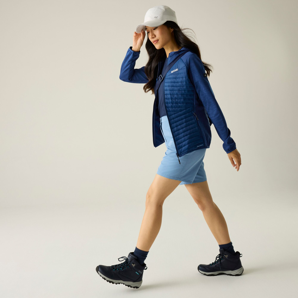 detail REGATTA Andreson Hybrid blaue Damen-Outdoorjacke, vielseitig und bequem