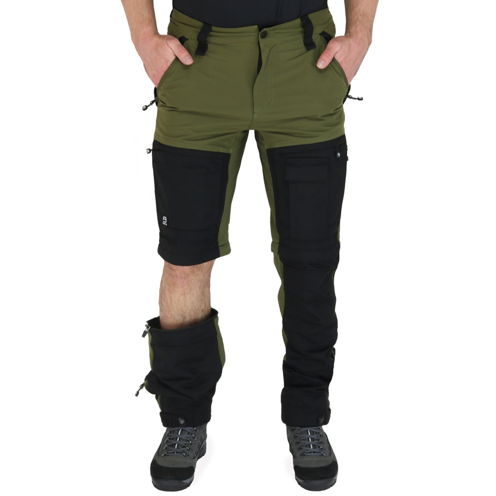 detail Asoto Vattern Zip-Off olive Herren Outdoorhose DWR mit abnehmbaren Hosenbeinen 2