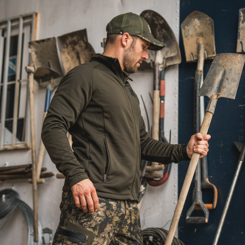 detail SEELAND Denmark Tidal olivgrüne Herren-Outdoorjacke, komfortabel, 4-Wege-Stretch