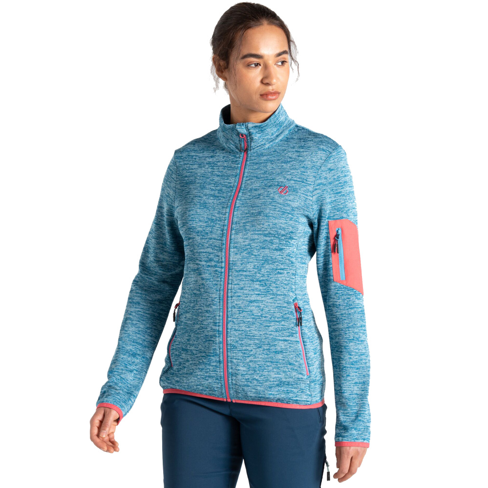 detail DARE2B Torrek blaue Damen funktionelle Outdoorjacke, leicht und angenehm zu trag
